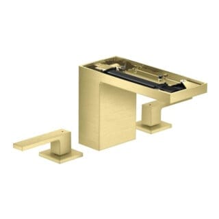 hansgrohe 3-Loch-Waschtischarmatur 110 Axor MyEdition A 150mm, m Pus-Op-Abl, o. Pl., brush. br