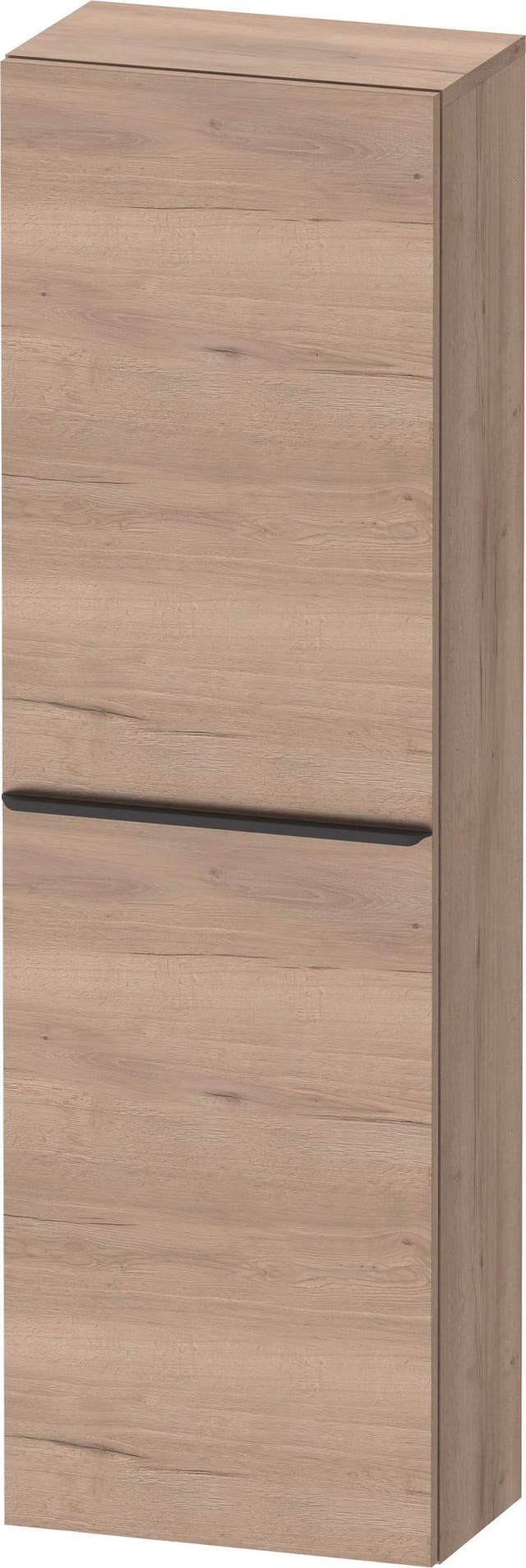 Duravit Halbhochschrank D-Neo 40x24cm, 1 Tür, 4 Bö, An R, sw/Ei marm.
