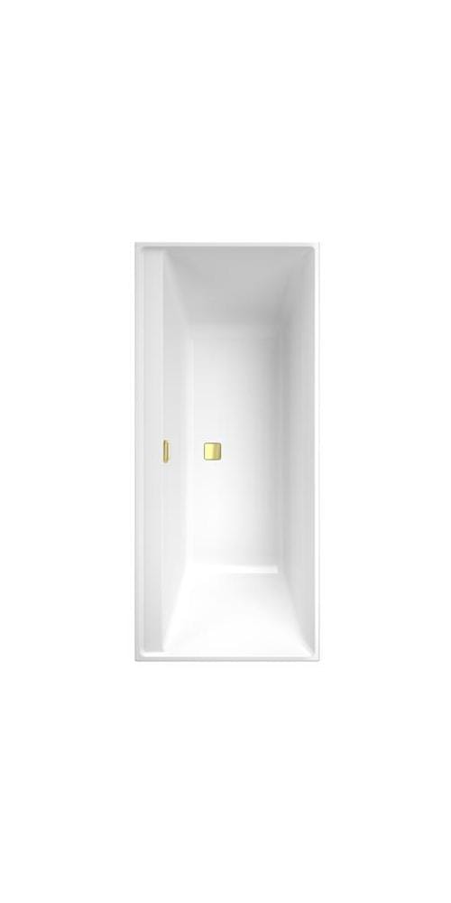 V&B Rechteck-Badewanne Collaro Duo 170x75cm, Einbauausführung Gold, weiß