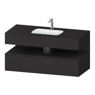 Duravit Einbauwaschtisch-Möbel-Set Qatego 120x55x60cm, gra m, Kon-WTU, Nischenb
