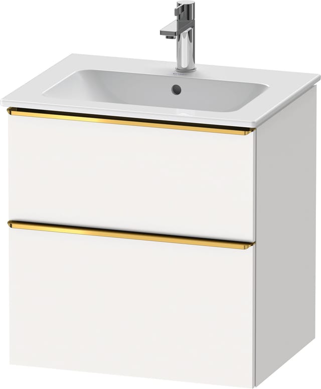 Duravit Waschtischunterschrank D-Neo 61x46,2cm, g pol/w m, 1 Schubk., 1 Ausz.