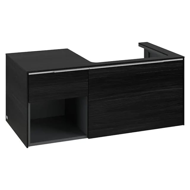 V&B Waschtischunterschrank Beck. re Subway 3.0 100,1x42,25x51,6cm, m LE/Gr AL g, bla Oa