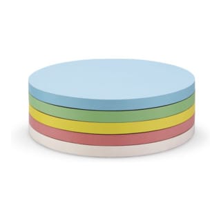 Magnetoplan Kommunikationskarten selbstklebend, 250 Stück, 5-farbig sotiert, Kreise 140 mm