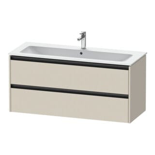 Duravit Waschtischunterschrank Ketho.2 121x48cm, Tau matt, 2 Schub., wandhängend