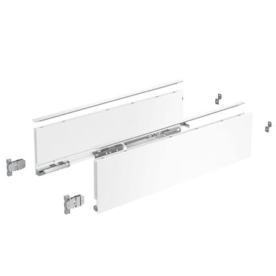 Hettich Zarge AvanTech YOU Set, Höhe 139 mm, NL 400 mm, weiß, links und rechts