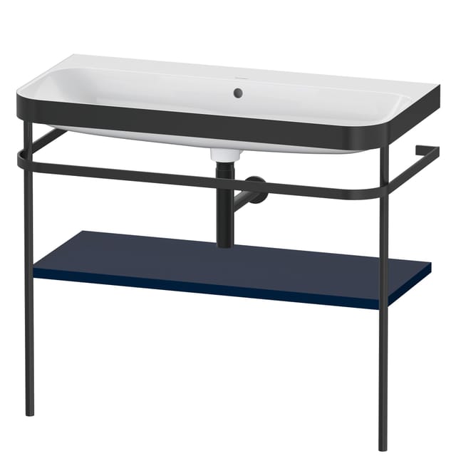 Duravit Möbelwaschtisch-Kombi Happy D.2 Plus 97,5x49cm, o. HL, blau s-matt, m Konsole
