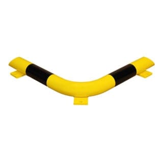 Moravia Eckrammschutz-Balken schwarz/gelb Rundrohr 76 x 3,0 mm Seitenlänge 638 mm