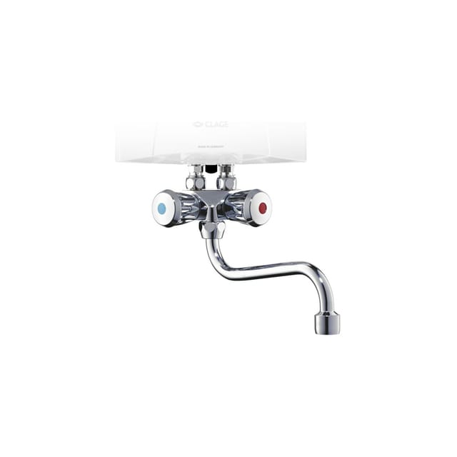 Clage Spez.-Wand-2-G-Armatur SMB/LS chrom, mit Rohrschwenkauslauf 16cm