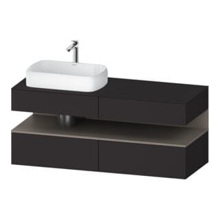 Duravit Waschtischunterschrank Qatego 140x55x60cm, ba m/Gr m, Pl, Beck. li