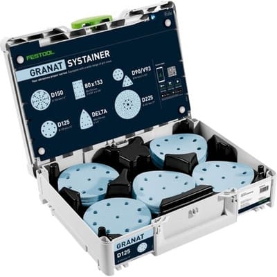 Festool Schleifmittel-Systainer³ SYS-STF D125 GR-Set Granat