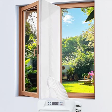 300 Cm Fensterdichtungsgewebe Für Tragbare Klimageräte, Tür- Und Fensterdichtungsset Für Klimaanlagen Und Trockner, Kompatibel Mit Allen Tragbaren Geräten, Einfache Installation (3 M)