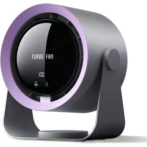 Wiederaufladbarer Tischventilator Mit Usb-anschluss, 6000-mah-akku, Led-anzeige, 100 Einstellbaren Geschwindigkeitsstufen Und 90° Manueller Neigungsverstellung – Leistungsstark Für Büro Und Schlafzimm