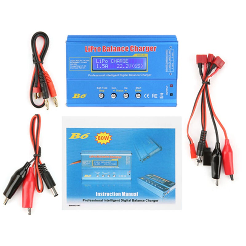 Eosnow – Chargeur De Batterie Lipo 80w – Chargeur Équilibré Pour 1 À 6 Cellules – Protection Contre Surcharge – Dissipation Thermique Efficace