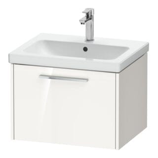 Duravit Waschtischunterschrank D-Code 58,4x40x46cm, 1 Ausz., we. hgl, Gr. chr