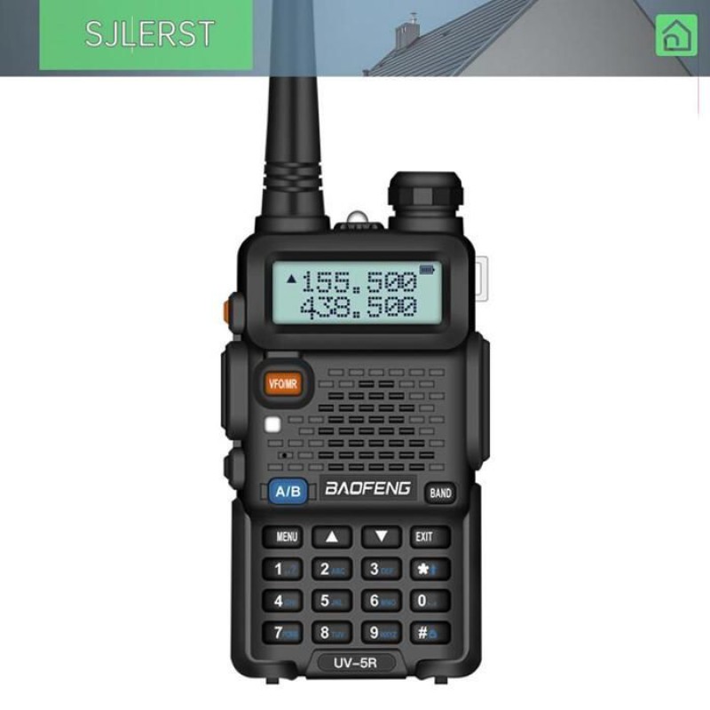 Sjlerst Uv-5r 8w Walkie-talkie Für Erwachsene, Vhf/uhf Dualband, 128 Kanäle, Optisches Netzteil, Schwarz – Eu