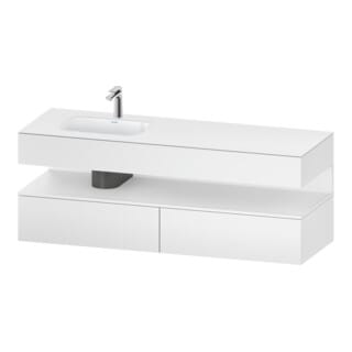 Duravit Einbauwaschtisch-Möbel-Set Qatego 160x50x60cm, Kon-WTU, B, Beck. li, we ma