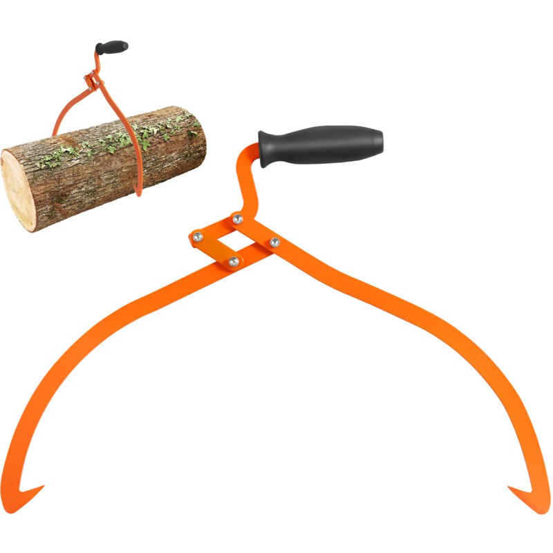 Vevor Pince Forestiere Pour Troncs, 508 Mm Pince De Levage Pour Bois Buches 2 Griffes Capacite De Charge 50 Kg Avec Poignee Outil En Acier Pour