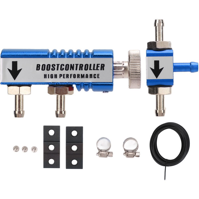 Jeffergarden Turbo Boost Controller Kit (manuell), Aluminiumlegierung, 130 Psi, Einstellbar, Universell Passend, Blau