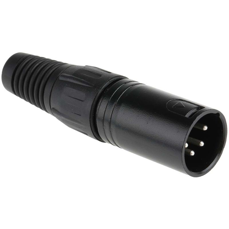 - 4-poliger Gerader Xlr-stecker (männlich), Kabelmontage, Versilbert (preis Pro Stück)