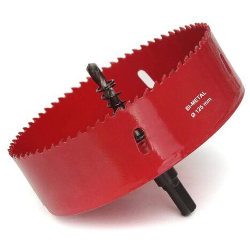 Aiperq 125mm M42 Lochsäge Mit Sechskantadapter Für Eisen, Aluminium, Gipskarton, Rohre, Kunststoffe Und Metalle (1 Stück)