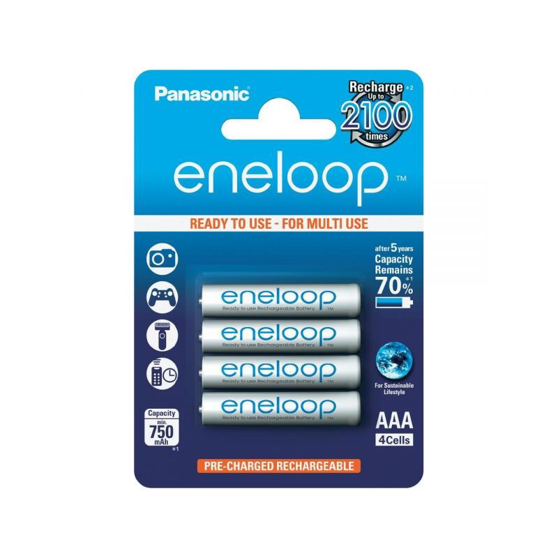 4 Wiederaufladbare Eneloop Lr03 Aaa 800mah Batterien - 4 Wiederaufladbare Eneloop Lr03 Aaa 800mah Batterien