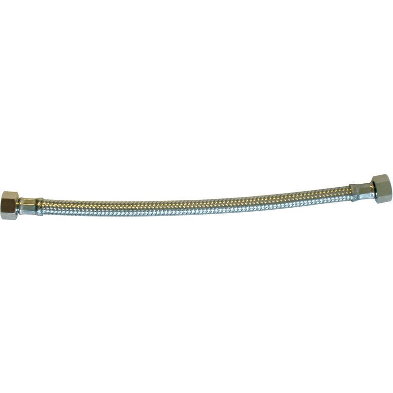 Edelstahl-hygieneschlauch, Innengewinde (ff) – Länge: 20 Cm – Überwurfmutter: 3/8" – D8