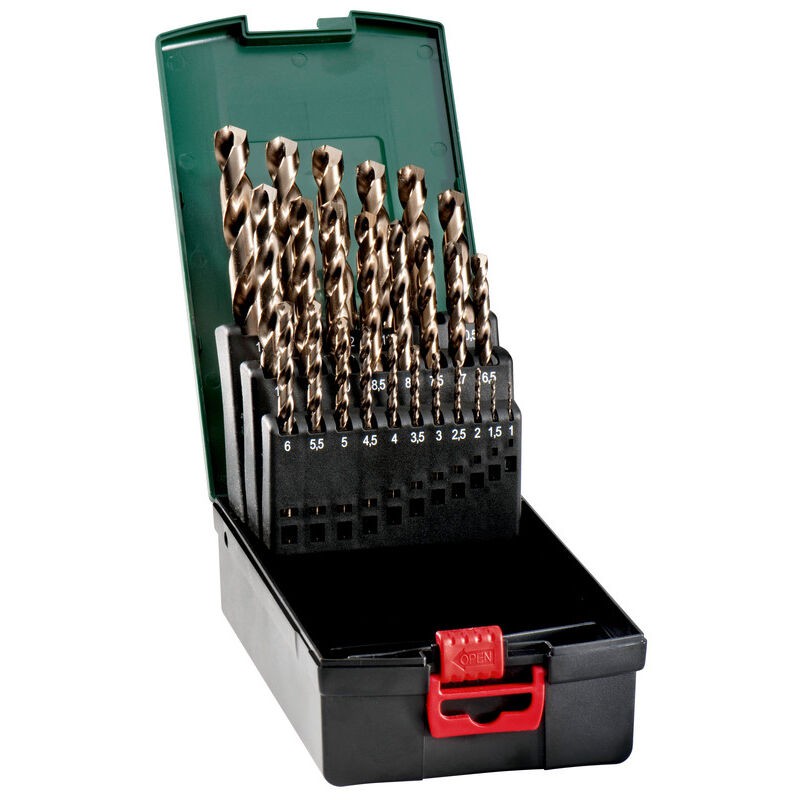 Metabo Hss-co Metallbohrer-set In Sp-kunststoffkassette, 25-teilig (627672000)
