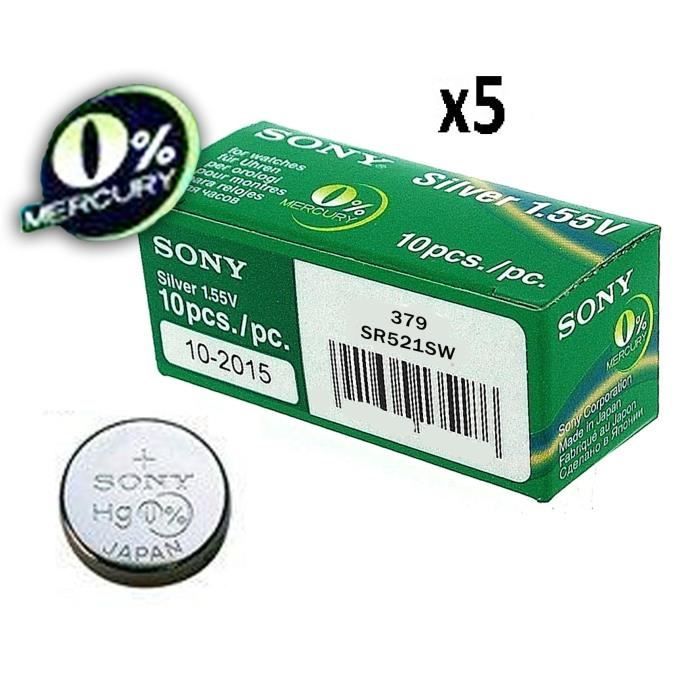 Knopfzelle 379 Sr716sw – 5er-pack – Quecksilberfrei – Für Uhren – 1,55 V