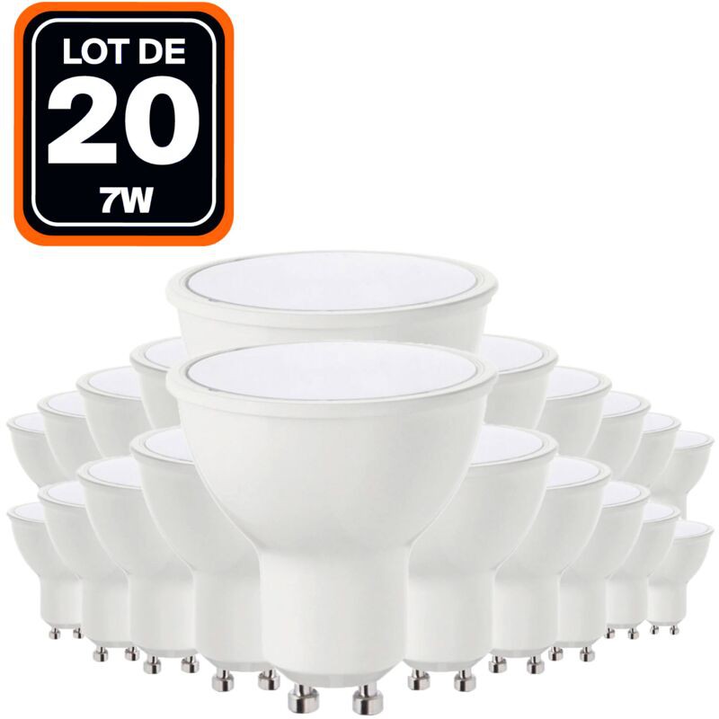20 Gu10 7w-glühbirnen (entspricht 40w) Warmweiß 3000k Hohe Helligkeit