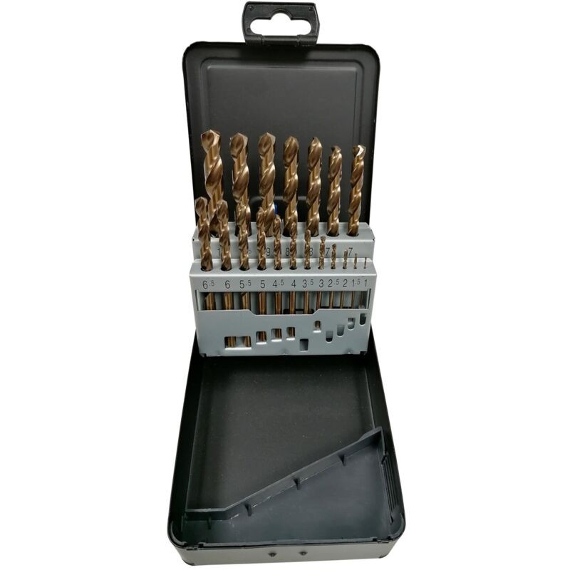 Hss M35 Kobalt 5% Bohrer, 1 Bis 10 Mm, Set Mit 19 Bohrern - Hss M35 Kobalt 5% Bohrer, 1 Bis 10 Mm, Set Mit 19 Bohrern
