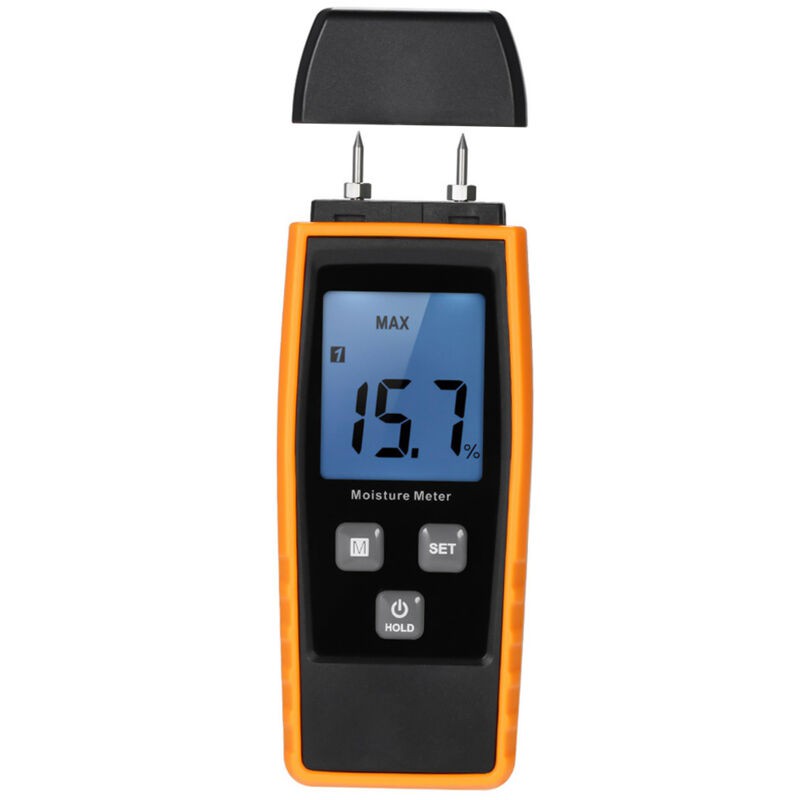 Humidimètre, Humidimètre Numérique Lcd Pour Bois, Détecteur D'Humidité Du Bois, Testeur D'Humidité, Avec Plage De Sonde À 2 Broches 0 % ～ 80 %