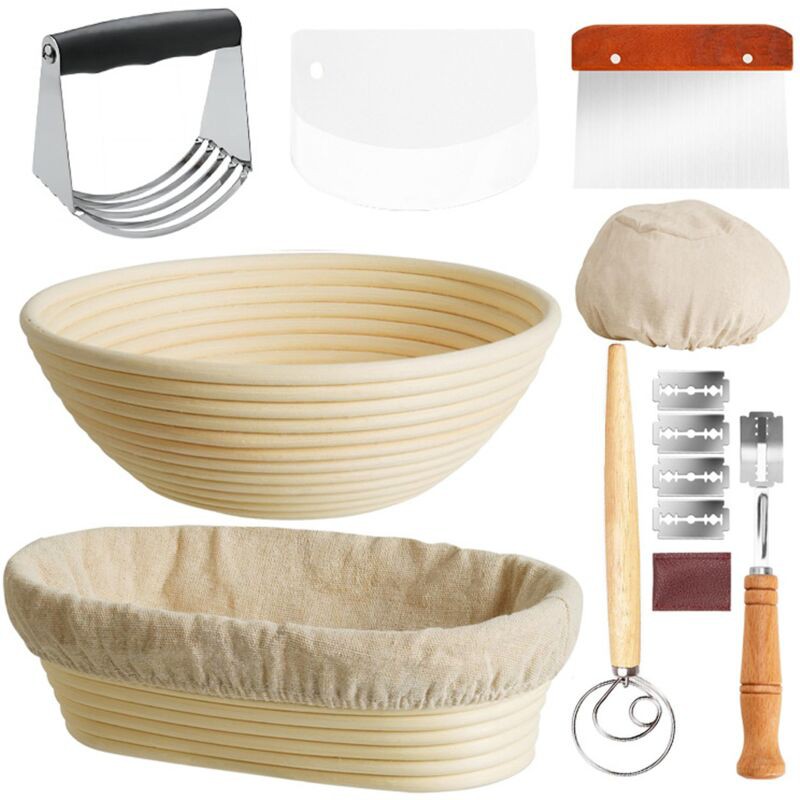 Kit De Boulangerie 14 Pièces Pour La Fabrication Du Pain : Outils De Levage De La Pâte Et Accessoires De Fermentation