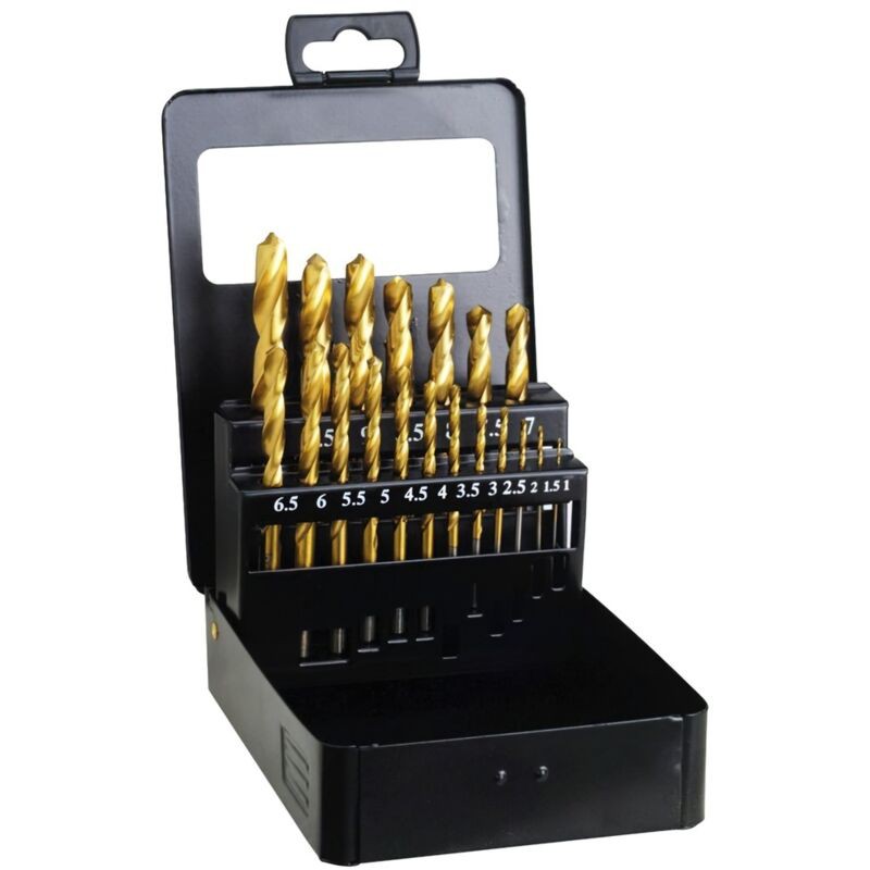 Coffret De Forets Hss Titane 1-10 Mm. 19 Unités - Coffret De Forets Hss Titane 1-10 Mm. 19 Unités