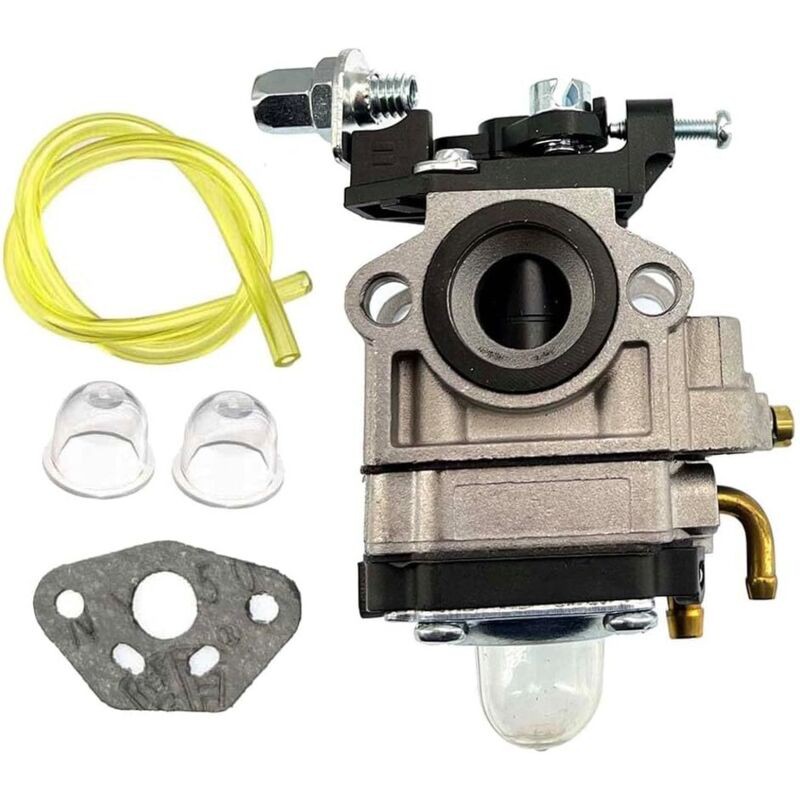 1 Kit Carburateur Pour Débroussailleuse Scheppach Mfh3300-4p, Sunseeker Sk-c33/ss Avec Tuyau
