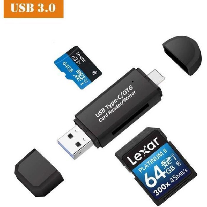 Eilife Usb 3.0 Speicherkartenleser, Typ-c Sd/microsd-kartenleser Otg-adapter Für Macbook Pro, Macbook, Imac, Samsung