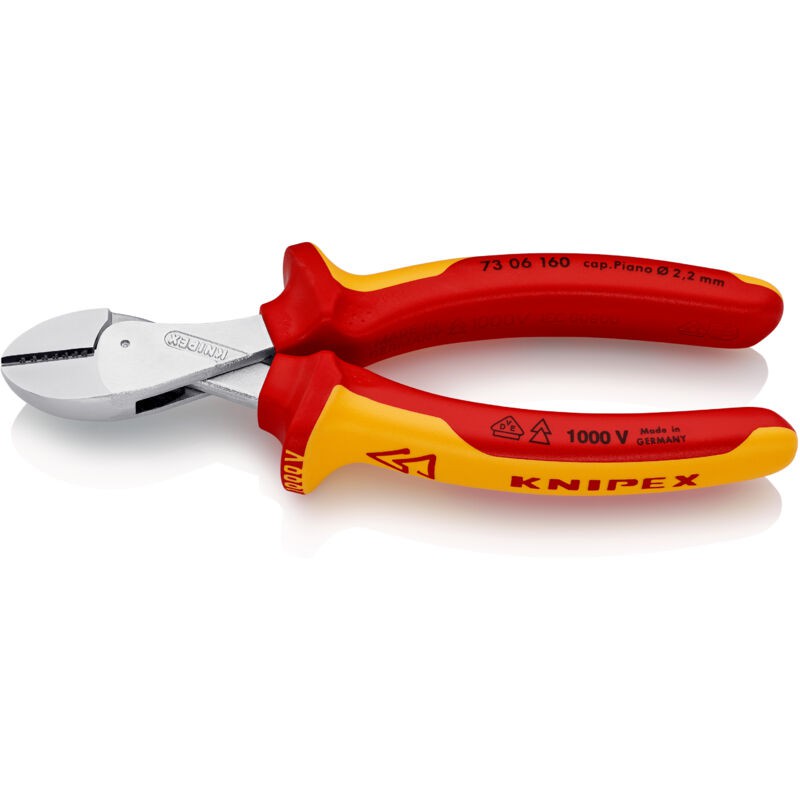 73 06 160 X-cut® Hochleistungs-seitenschneider Mit Isolierten Zweikomponentengriffen, Vde-geprüft, Verchromt, 160 Mm