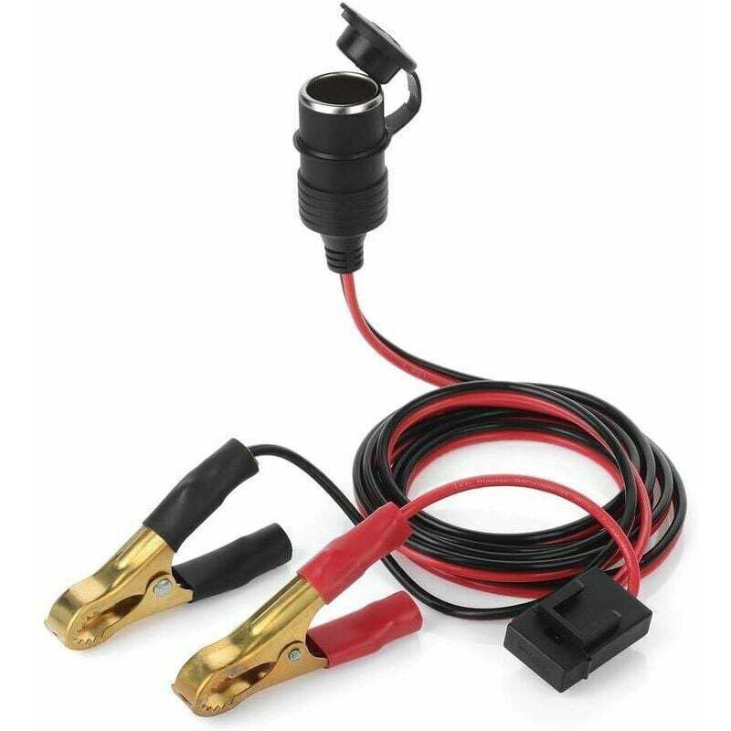 Allume-cigare Fem 12 V 24 V, Cable De Charge D'Extension De Batterie De Voiture De 0,6 M, Connecteur De Pince Crocodile Crocodile