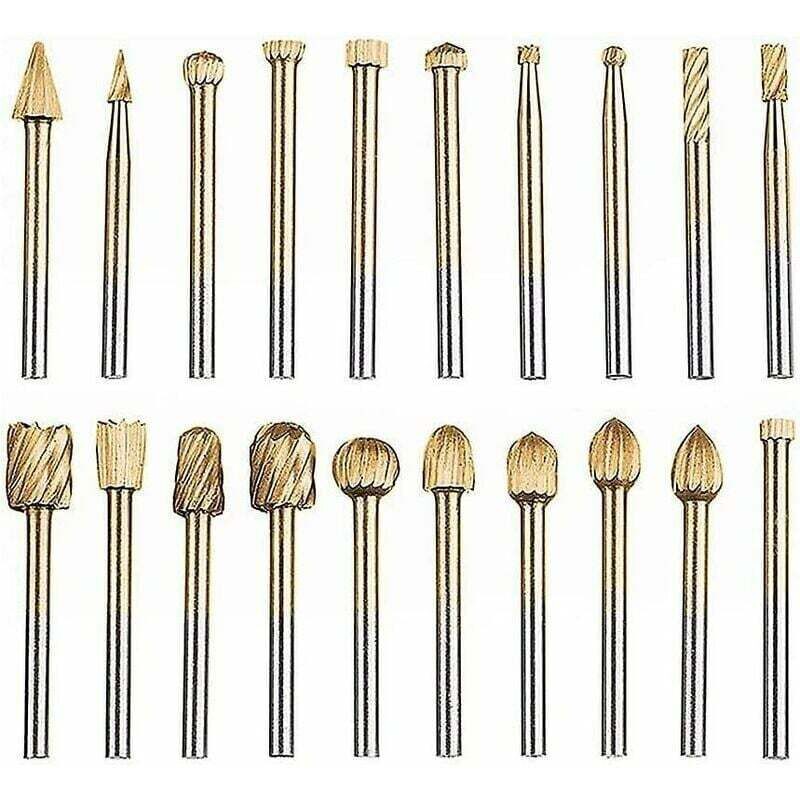 Ensemble De Fraises Rotatives Avec Tige De 1/8 (3 Mm), Tête En Carbure De Tungstène Hss Ensemble De Fraises Rotatives Outils Rotatifs Électriques