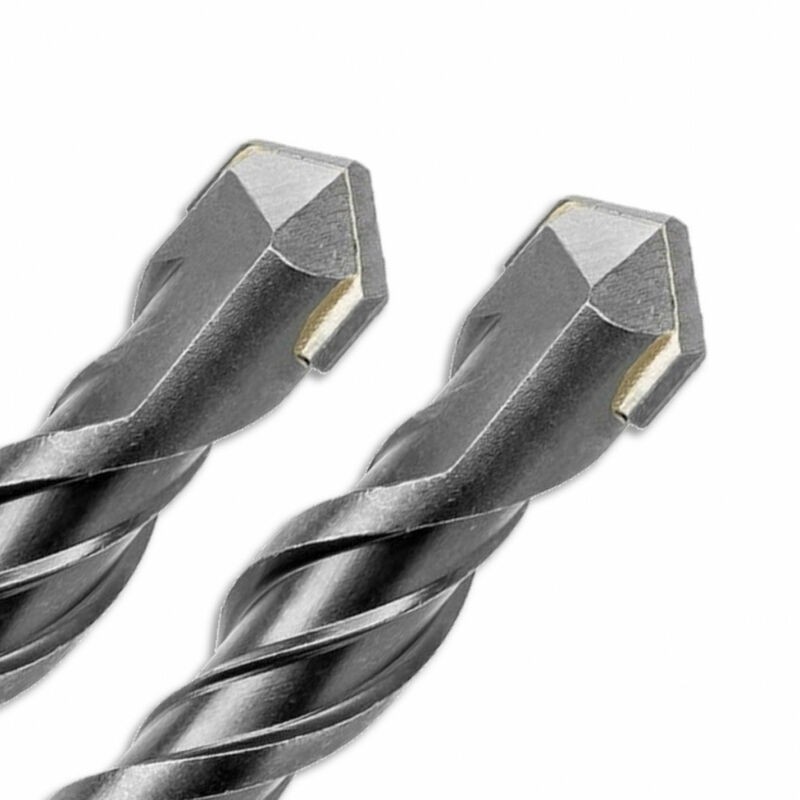 Diamwood – Lot De 2 Forets Béton Sds+ D. 6,5 Mm X Lu. 100 Mm X Lt. 160 Mm – 2 Taillants Pour Béton – Acier Haute Qualité
