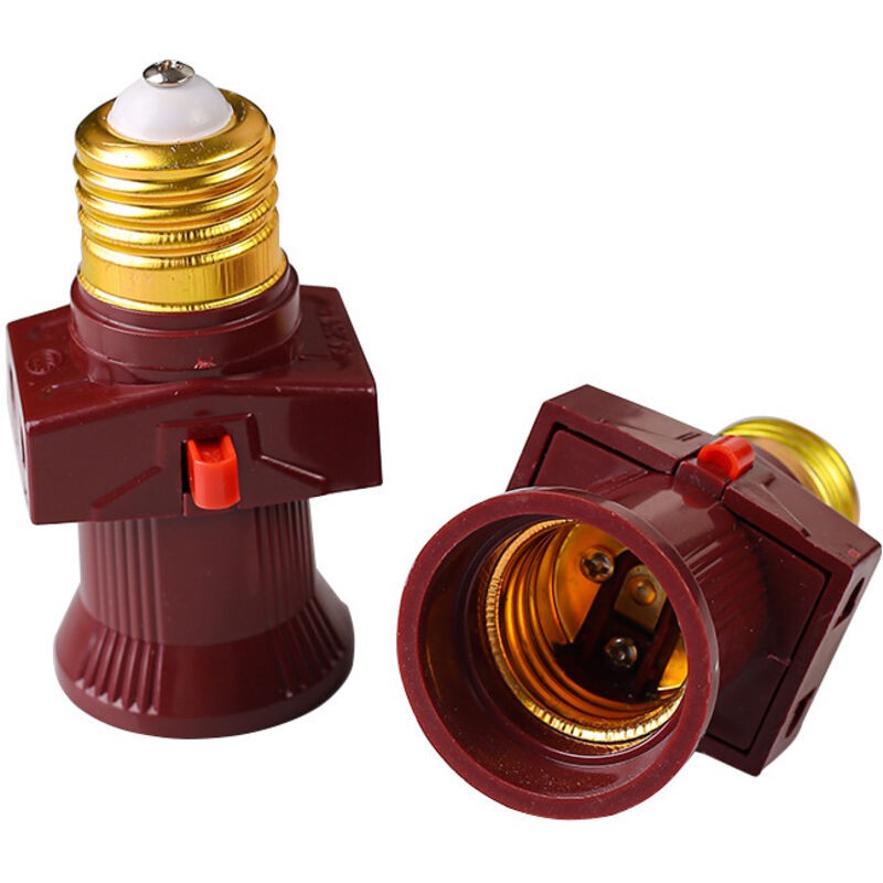 Lot De 2 Douilles Voleuse A Vis E27 Avec Interrupteur 6a，250v [classe Énergétique A] [classe Énergétique A]
