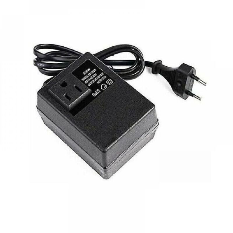 Convertisseur De Tension 200w Transformateur Eu Vers Us Transformateur Abaisseur 220v Vers 110v Adaptateur De Voyage Monophasé Prise Eu