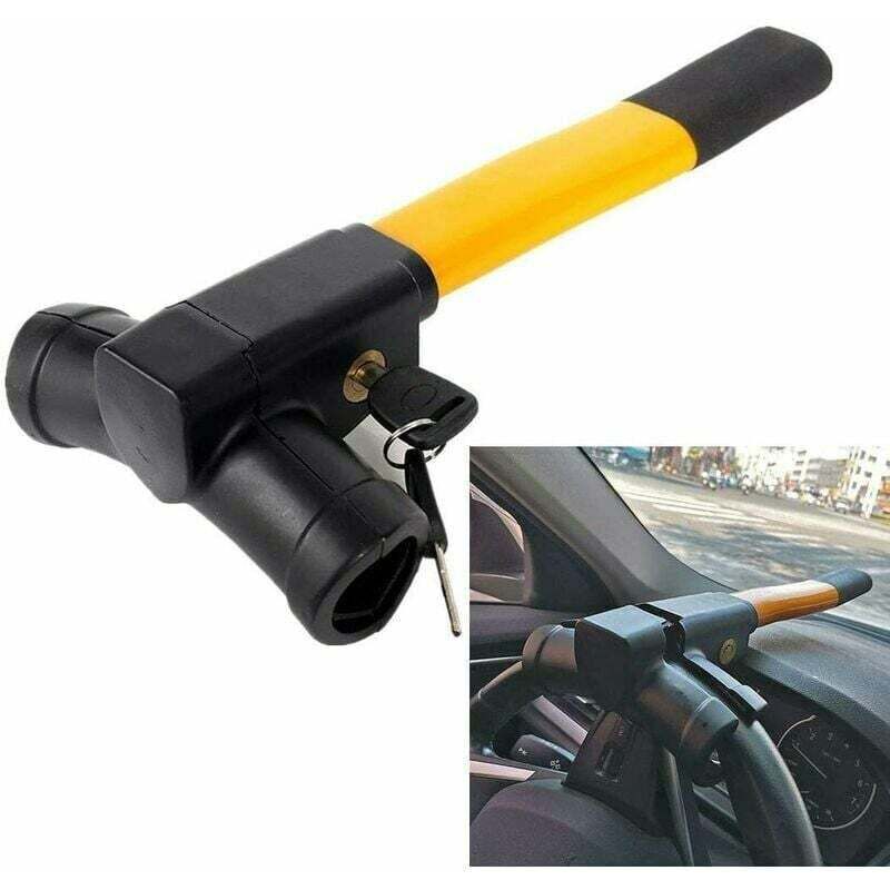 Canne Antivol Pour Volant De Voiture – Acier Épaissi – Système De Verrouillage Rétractable – Longueur 15,3 Pouces – Pour Volants Jusqu'à 3,2 Pouces