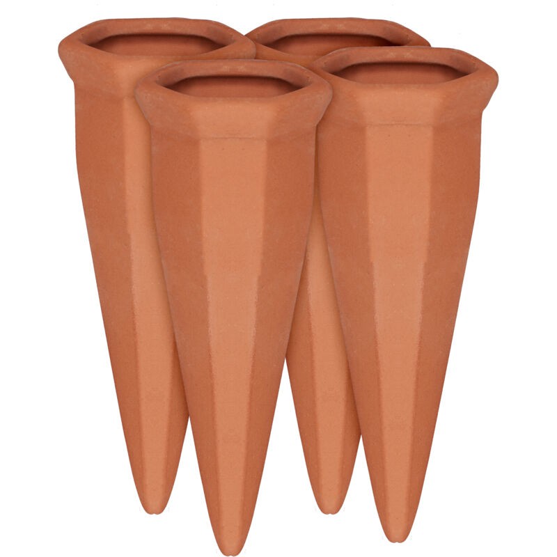 Cône En Argile D’arrosage, Lot De 12, Accessoire D’arrosage, Bouteilles D’1l En Plastique Ou Vin, Terre Cuite