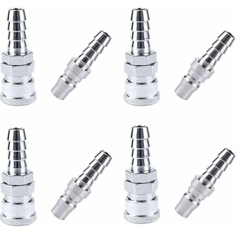 8 Pcs Tuyau De Conduite D'Air Compresseur Raccord, Sh20 + Ph20 Flexible D'Air Raccords Rapides, Raccords De Compresseur De Tuyau De Conduite D'Air,
