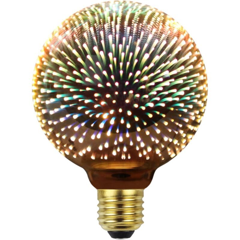 Edison Ampoule 3d Feu D'Artifice Led Ampoule 4w 220-240v E27 Ampoules De Décoration D'Arbre De Noël Spécialité Ampoule Décorative (g95) [classe