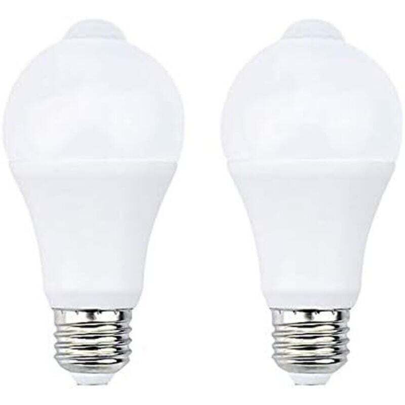 12w E27 Pir Infrarouge Ampoule Led Avec Détecteur De Mouvement On/off Automatiquement A60 220v 1200lm Équivalent 120w Halogène Pour Escalier Couloir Garage（lot De 2, Blanc Froid 5700k） [classe Énergét