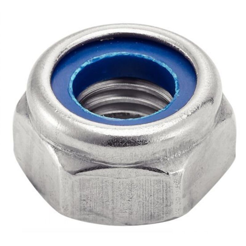 Écrou Hexagonal Frein Indésserrable Avec Bague Nylon Inox A2 Din 985 M16 Boîte De 50 6260216