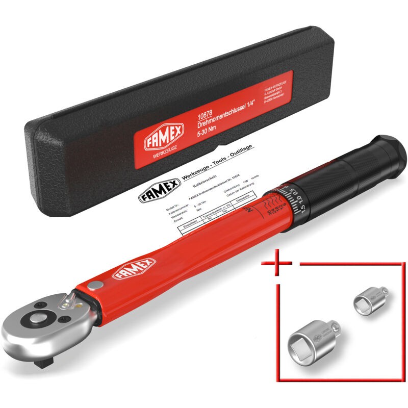Clé Dynamométrique 1/4", 5-30 Nm, Tolérance De ±3 % Pour Vélo, 10878-2a - Clé Dynamométrique 1/4", 5-30 Nm, Tolérance De ±3 % Pour Vélo, 10878-2a
