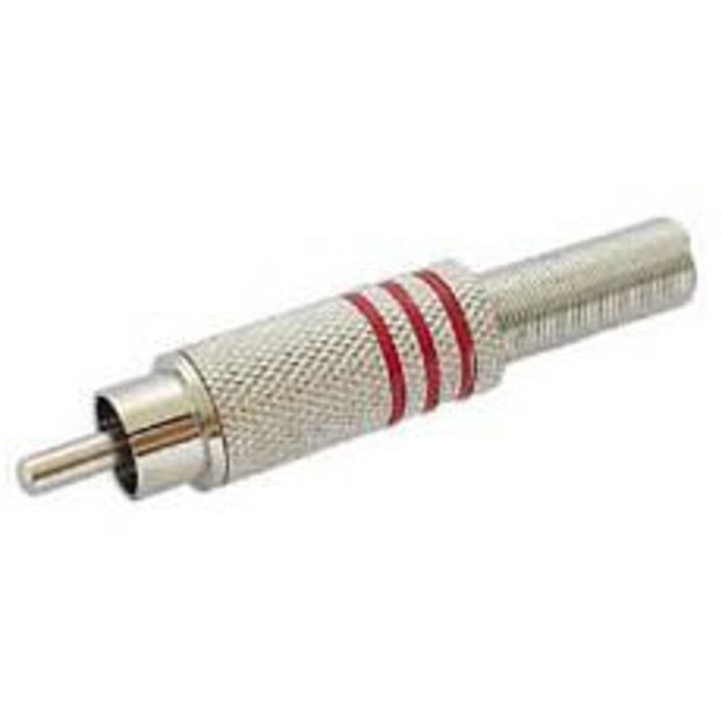 Fiche Rca Male - Nickel - Rouge Ca063r Ri787 - Fiche Rca Male - Nickel - Rouge Ca063r Ri787