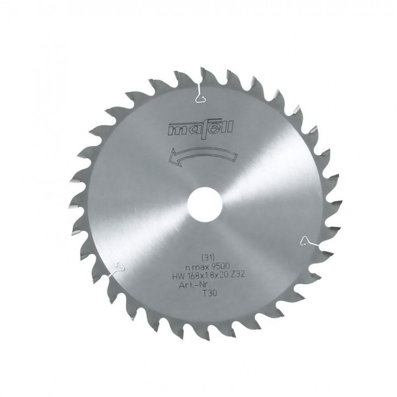 Mafell – Lame De Scie Circulaire 168mm Pour Bois Dur – Denture Alternée 16 Dents – Alésage 20mm – 92476